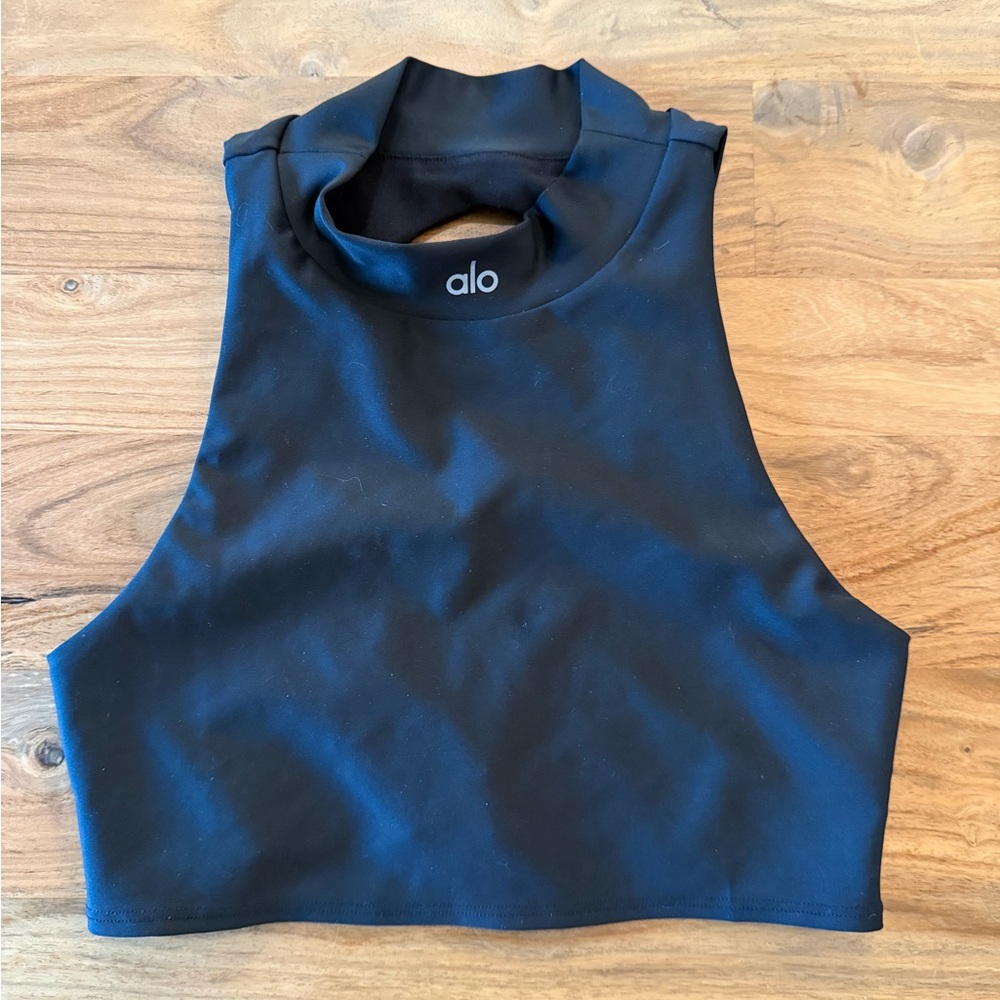 ALO Airlift Fuse Bra Crop Top Black - Picture 3 of 5